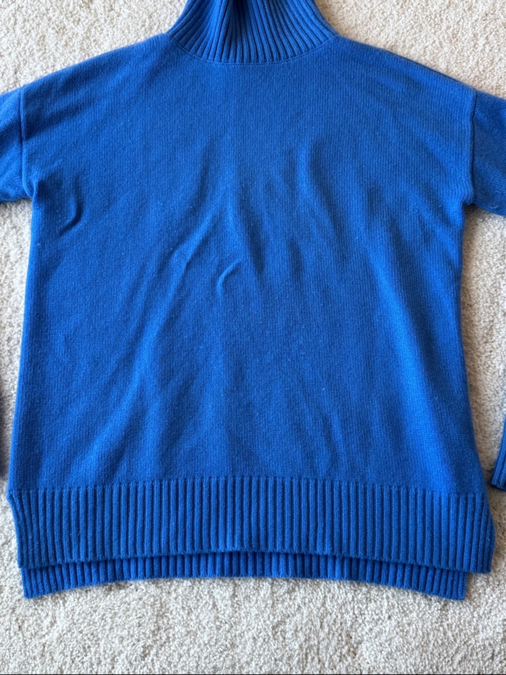 J. McLaughlin Bright Blue Cashmere Turtleneck Sweater - Picture 5 of 9